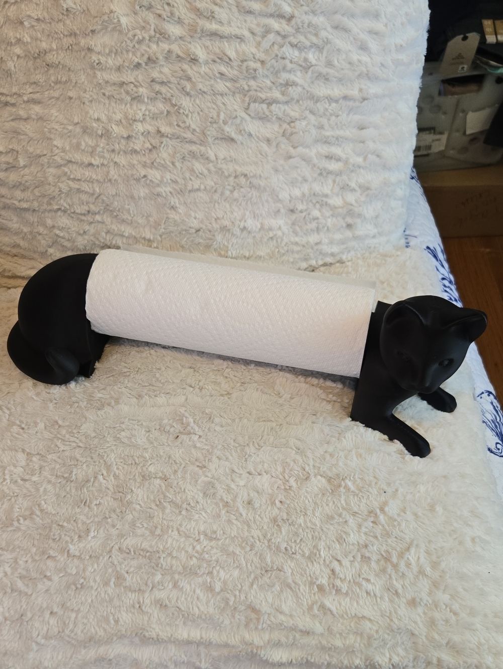 Black Cat  Paper Towel/ Toilet Paper  Holder - Stylish Pet Kitchen Accessory